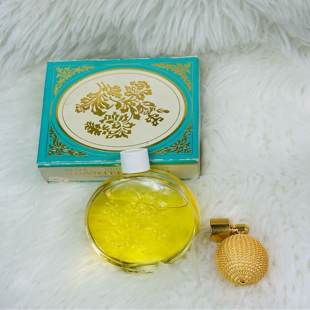 Elegant Gold and Yellow vtg Avon Perfume